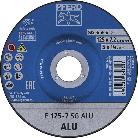 Imagen del producto Disco desbaste acodado para aluminio A24NSG 115x7,2mm PFERD