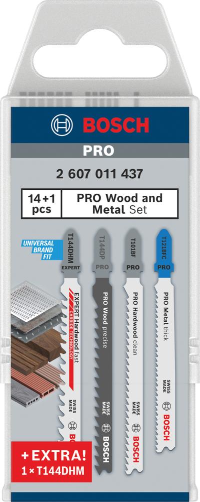 Imagen del producto Jgo hoja sierra p/ maderaMetal 14 + 1 pieza Bosch