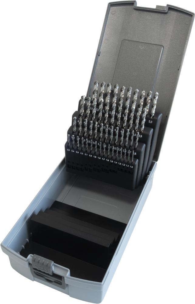 Imagen del producto Jgo brocas espir. DIN338 HSS-E rectificada N INOX 1-5,9mm FORTIS