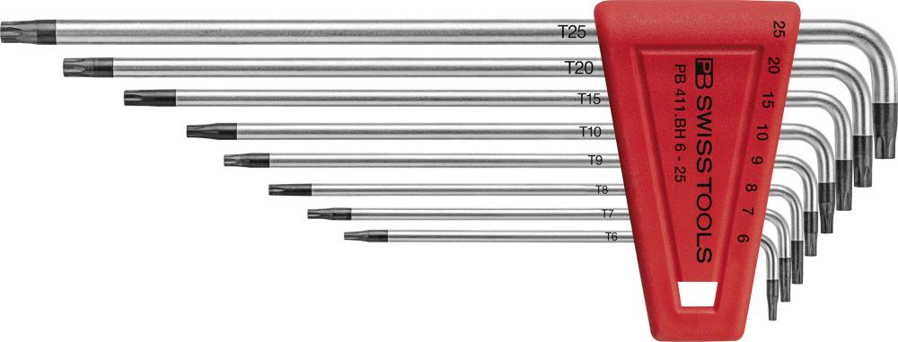 Imagen del producto Juego llaves Allen en soporte plástico 8 piezasT6-T25 orificio PB Swiss Tools