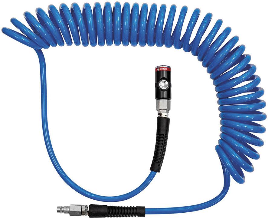 Imagen de TUBO EN ESPIRAL PU AZUL, ACOPLA. DE SEGURIDAD Y CONEC NW7,4 10X6,5MM 6M RIEGLER