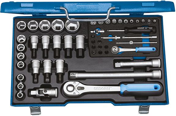 Imagen de JGO LLAVES DE VASO 19V20U-10 1/4" Y 1/2" 50 UNIDADES GEDORE
