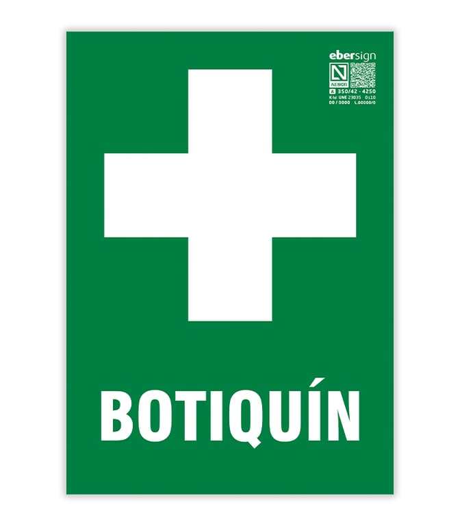 Imagen del producto SEÑAL LUMINISCENTE BOTIQUIN A4 PVC