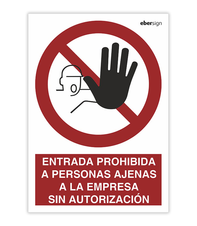 Imagen del producto SEÑAL ENTRADA PROHIBIDA A PERSONAS AJENAS A4 POLIESTIRENO