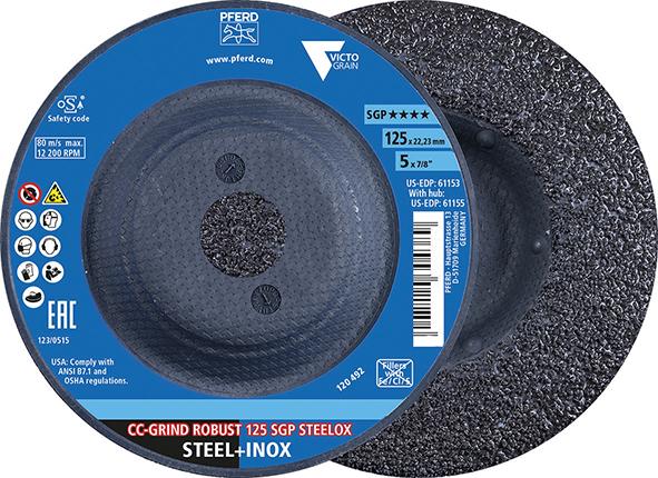 Imagen del producto Disco abrasivo SGP CC-GRIND-ROBUST STEELOX 125mm VICTOGRAIN Pferd