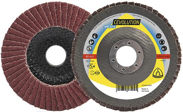 Imagen del producto Disco abrasivo de láminasSMT 674 125x22,23mm corindón cerámico convexoK40 Klingspor