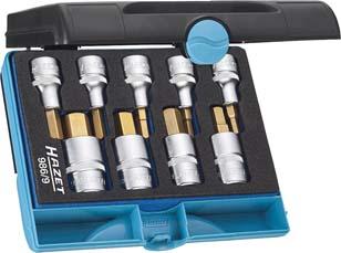 Imagen del producto Jgo puntas destornillador1/2" hembra hex 5-19mm de9 pzas HAZET