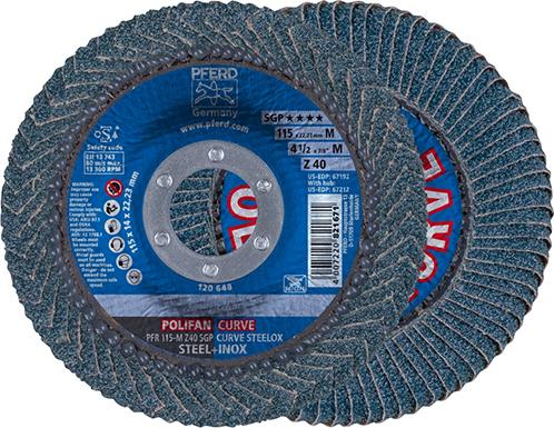 Imagen del producto Disco abrasivo de láminasZ 40SGP CURVE M 115mm K40Pferd