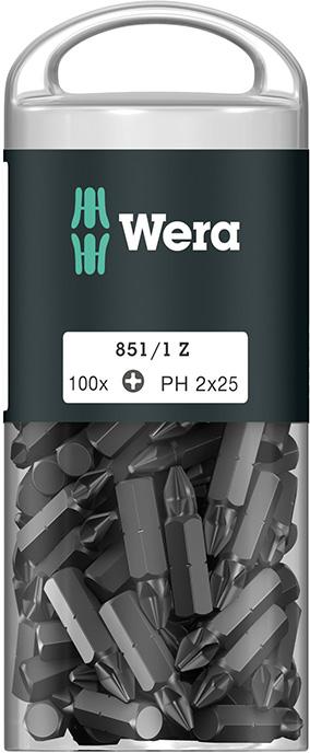 Imagen de PUNTA 1/4" DIN3126E6,3 PH2X25MM PACK 100 U WERA