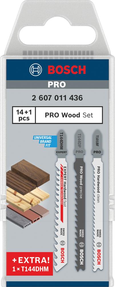 Imagen del producto Juego de hojas de sierrade calar Bosch 15 piezaspara madera