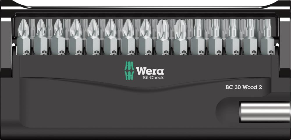 Imagen del producto Jgo puntas Bit-Check 30 Wood 2 Wera