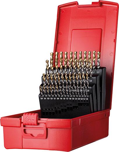 Imagen del producto Jgo broca espir. 1-6mm x0,1 in A002 en caja 118Gtipo N 4xD 51 pzas Punta TiN A095202 Dormer
