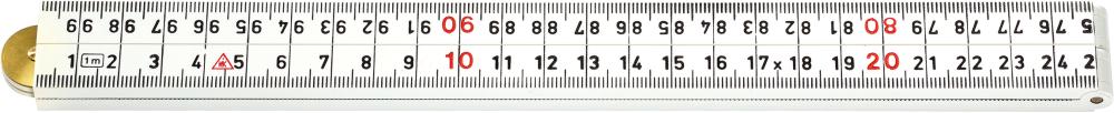 Imagen de METRO PLEGABLE PLÁSTICO 1MX13MM BLANCA 4 SEGM. HULTAFORS