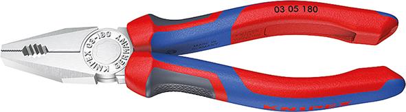 Imagen de KNIPEX ALICATES UNIVERSALES PROFESIONALES CROMADOS CON MANGO ERGONÓMICO MULTICOMPONENTE