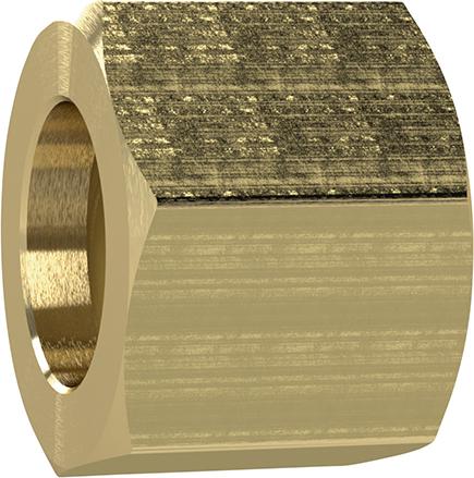 Imagen del producto Tuerca de unión latón hexG1/4" para boquilla portatubo Ø int. 4/6mm RIEGLER