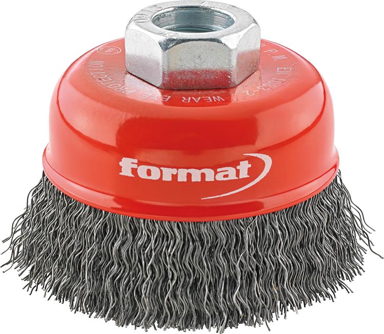 Imagen del producto Cepillo de copa acero M14ondulado 60x mm FORMAT