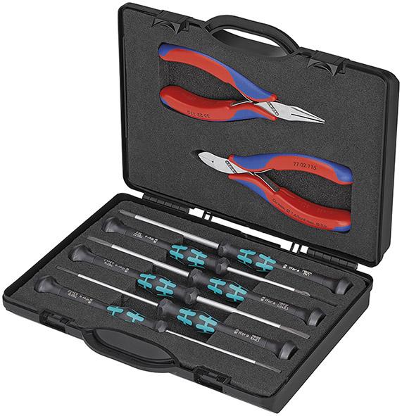Imagen de JGO ALICATES ELECTRÓNICA 8 PZAS KNIPEX