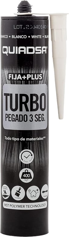 Imagen del producto ADHESIVO POLIMERO FIJA+PLUS TURBO BLANCO 290 ML