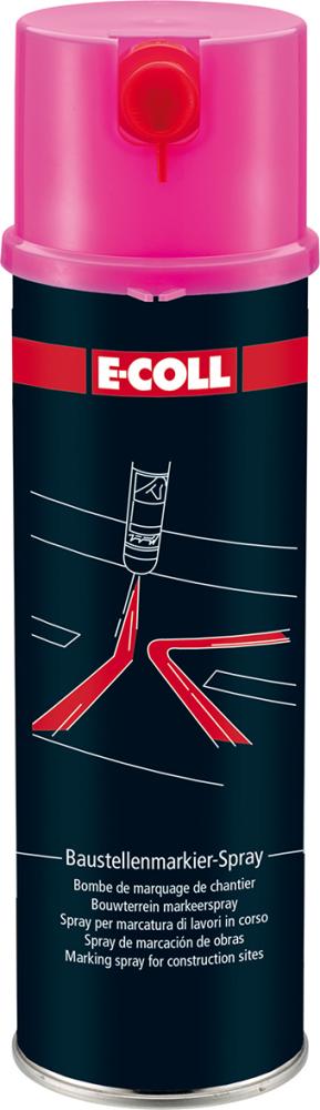 Imagen de SPRAY TRAZADOR DE OBRAS BOTE SPRAY 500ML ROSA E-COLL