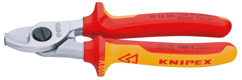 Imagen de CIZALLA P/ CABLE VDE CON MANGO VARIOS COMPONENTES 165MM KNIPEX