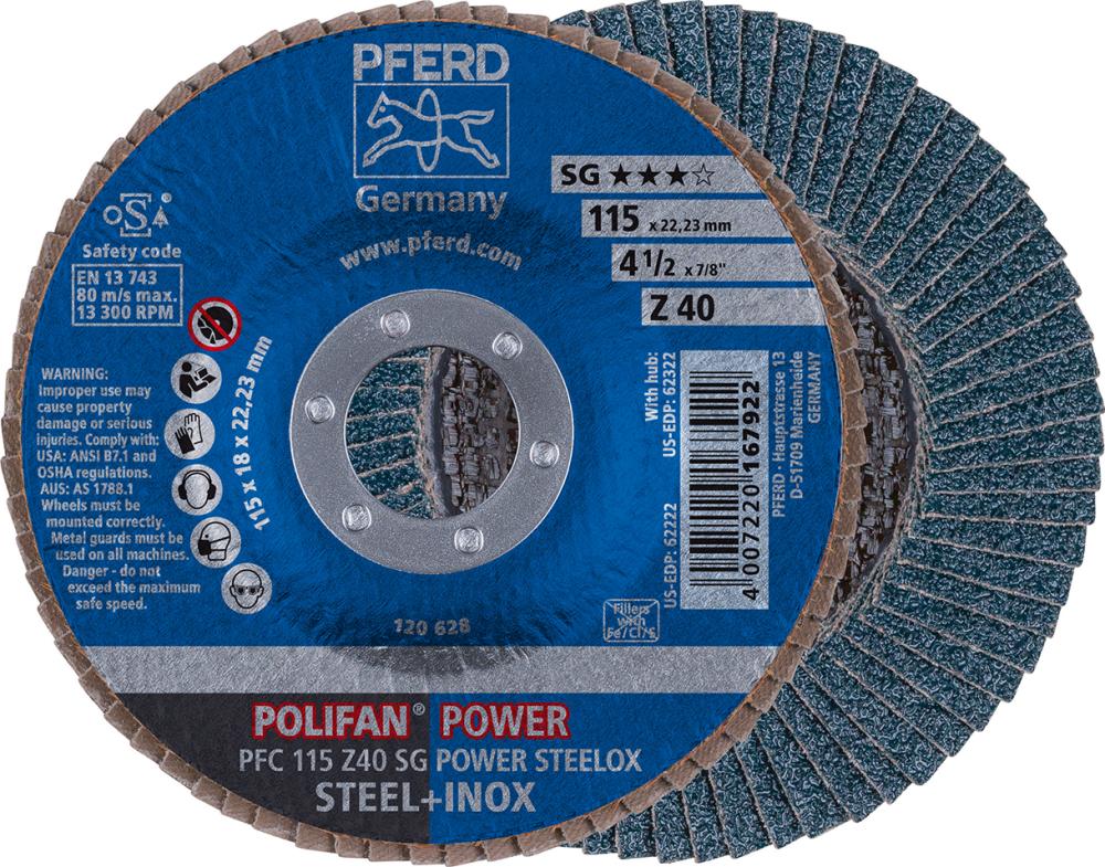 Imagen del producto Disco abrasivo de láminasZ 40SGP POWER 115mm K40 Pferd
