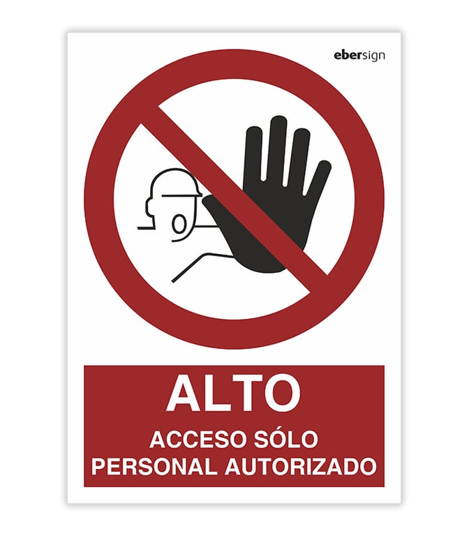 Imagen del producto SEÑAL ACCESO PERSONAL AUTORIZADO A4 POLIESTIRENO