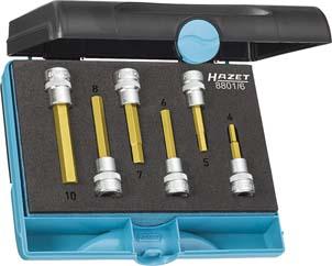 Imagen del producto Jgo puntas destornillador3/8" hembra hex 4-10x mm 6 pzas HAZET