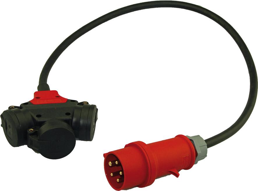 Imagen de DISTRIBUIDOR TRIPLE IP44 1M H07RN-F5G2,5 CEE 16A