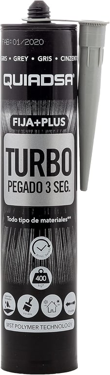 Imagen del producto ADHESIVO POLIMERO FIJA+PLUS TURBO GRIS 290 ML