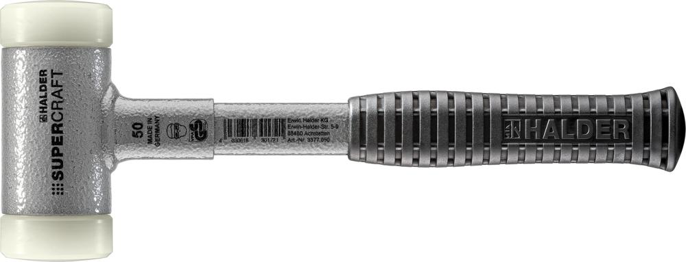 Imagen del producto Martillo superficie blanda con mango de tubo de acero sin contragolpe 50mm HALDER