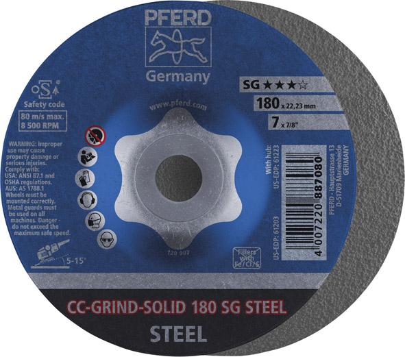 Imagen de MUELA ABRASIVA CC-GRIND SOLID STEEL 180MM PFERD