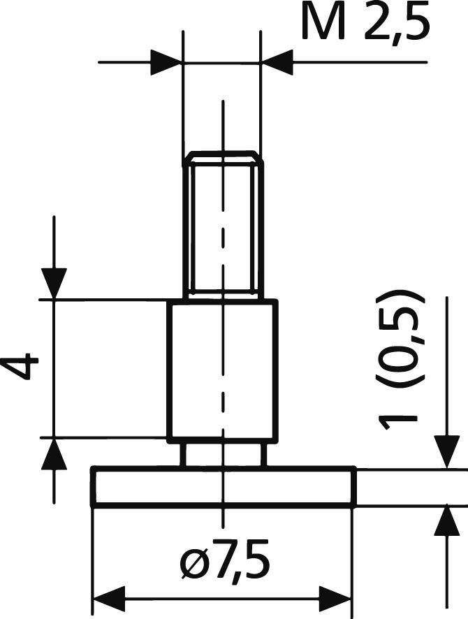 Imagen de CALIBRE DE MEDICIÓN PARA PLATO 7,5X1,0MM MAHR