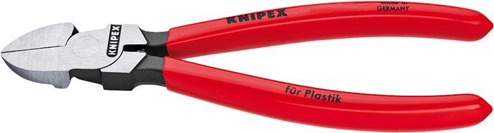 Imagen de CORTAALAMBRES PARA PLÁSTICO SIN BISELES 140MM KNIPEX