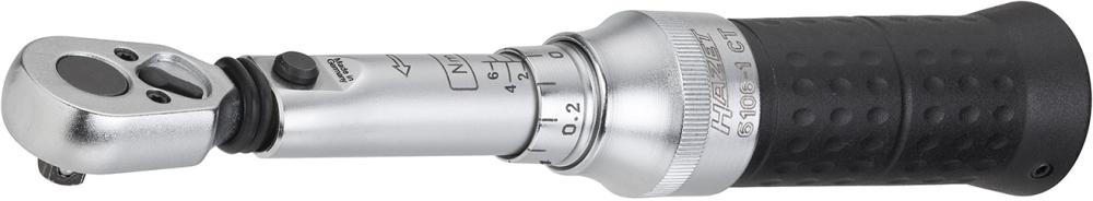 Imagen de LLAVE DINAMOMÉTRICA 6106-1CT 1-6NM 1/4" HAZET