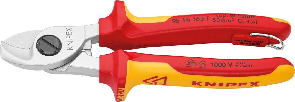 Imagen de CORTACABLES VDE 165MM C/ OJAL SEG KNIPEX