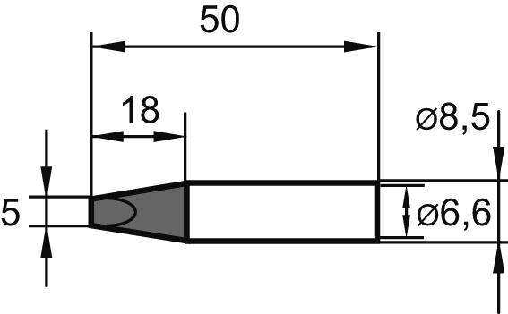Imagen de PUNTA DE SOLDAR ERSADUR Nº 832 5,0 MM, CINCEL ERSA