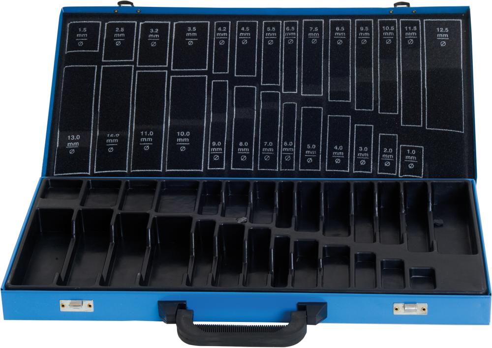 Imagen de MALETÍN METAL VACÍO AZUL 230 PIEZAS, INCL. KLM DIN338 FORMAT
