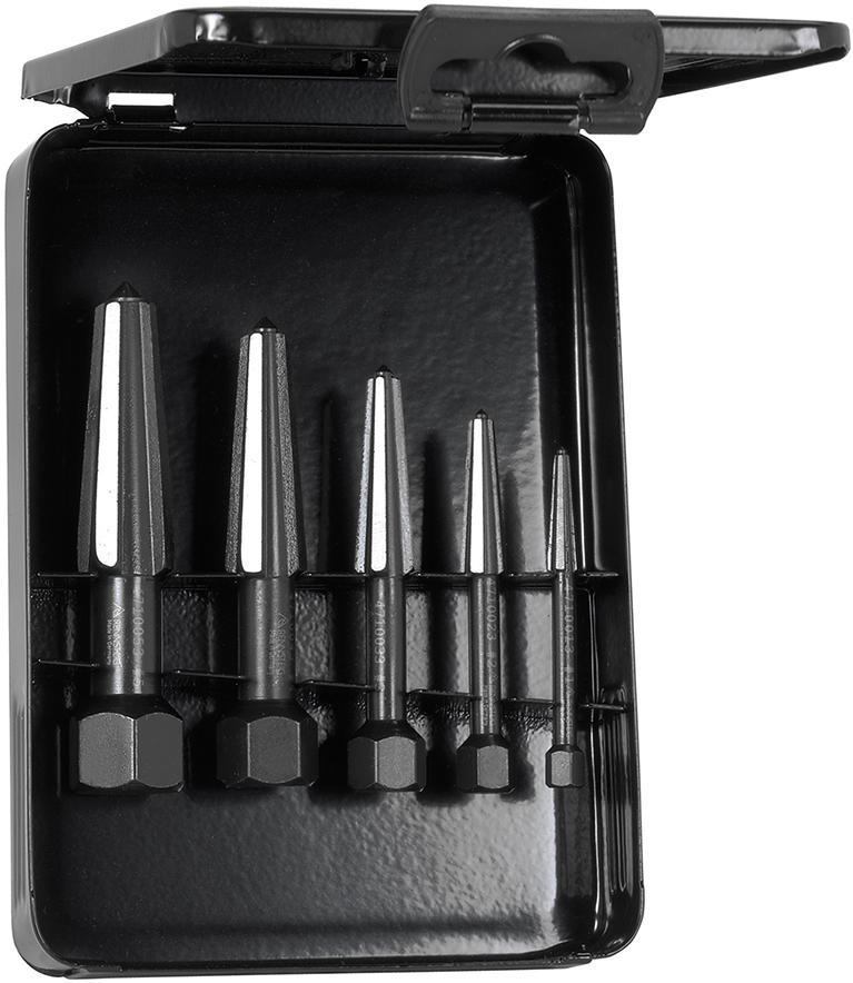 Imagen de JGO EXTRACTORES TORNILLOS2 FILOS ROSCA DCHA Y IZDA5 PZAS TAMAÑO 1-5 RENNSTEIG