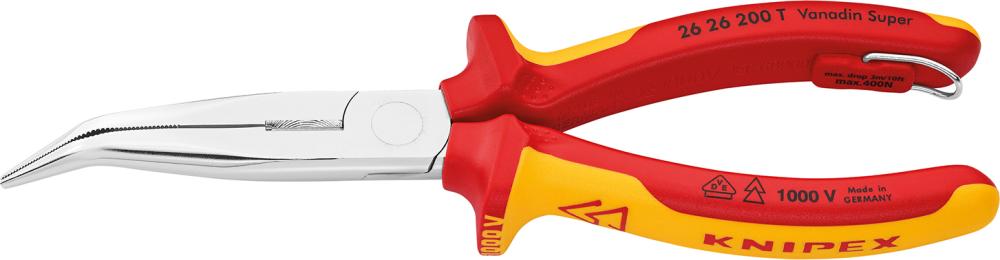 Imagen de ALICATE BOCA SEMIRREDONDA VDE 200MM CON OJAL SEGURIDAD KNIPEX