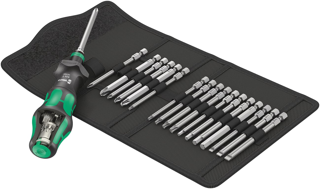 Imagen del producto JUEGO DESTORNILLADOR CARRACA 15 PZAS 838 RA-R-M
