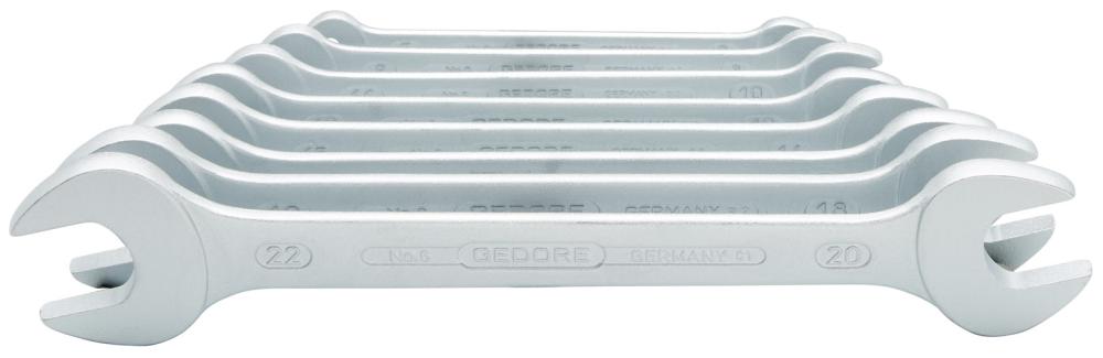 Imagen de JGO LLAVES FIJAS 2 BOCAS DIN3110 6-22MM 8 PZAS GEDORE