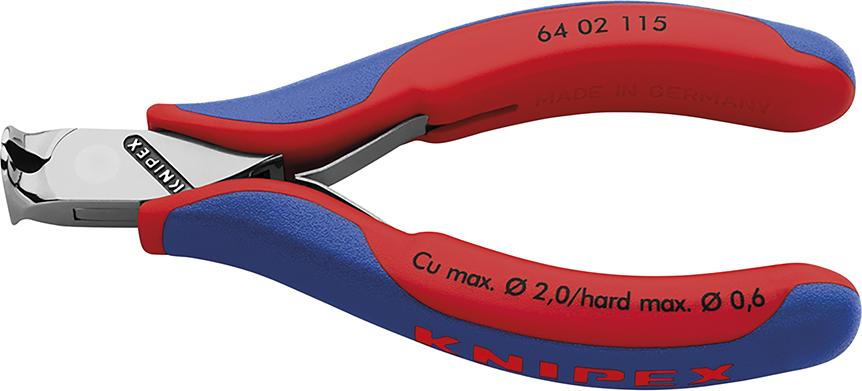 Imagen de ALICATES DE CORTE FRONTALELECTRÓNICA CON BISEL 115MM KNIPEX