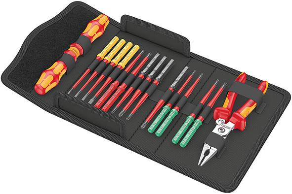 Imagen de JUEGO DE VARILLAS INTERCAMBIABLES KRAFTFORMKOMPAKT VDE 17 UNIDADES CON ALICATES WERA