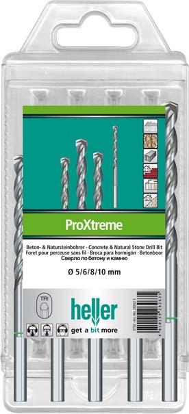 Imagen del producto Juego brocas hormigón ProXtreme 4/5/6/8/10mm heller