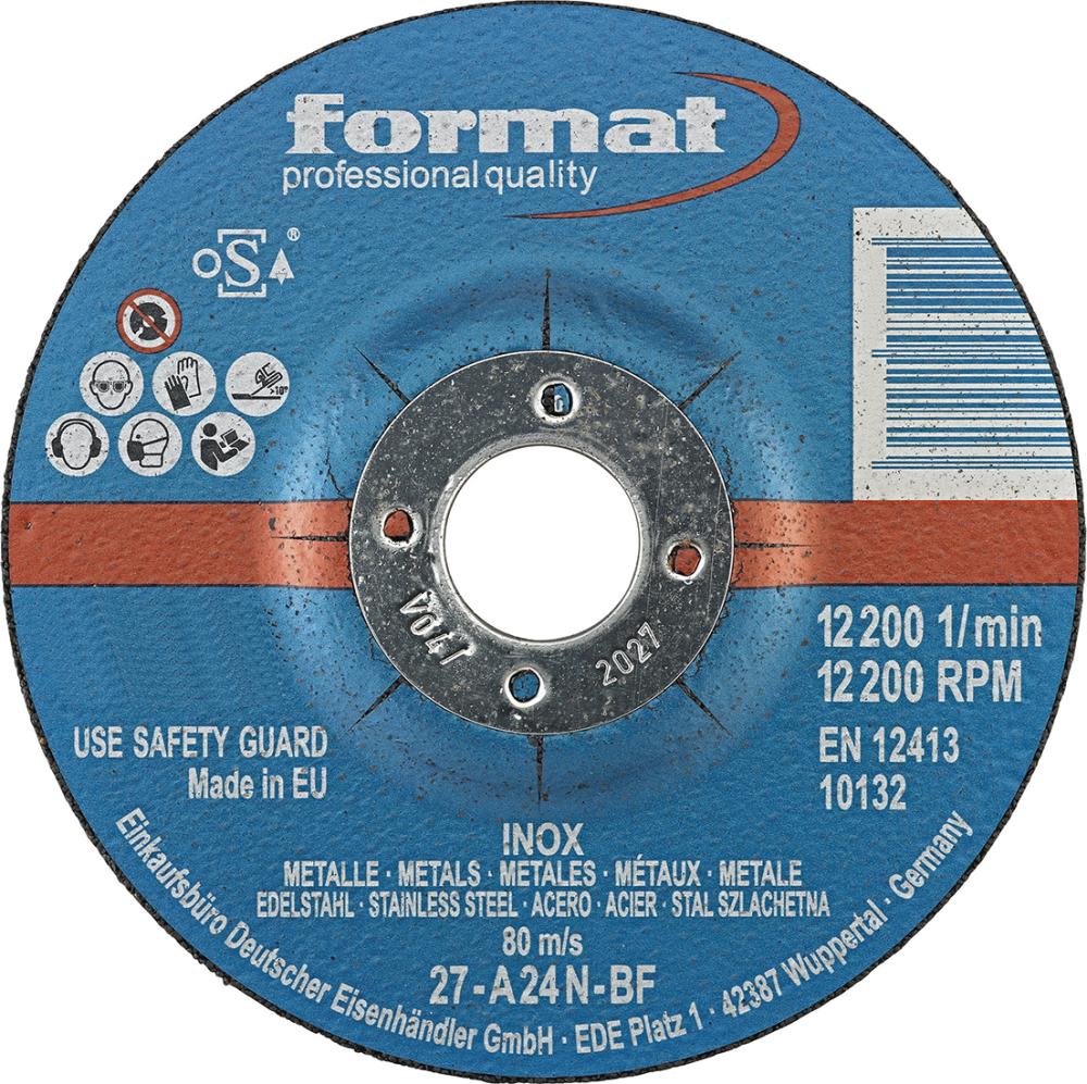 Imagen del producto Disco desbaste acodado para V2A 115x6mm FORMAT