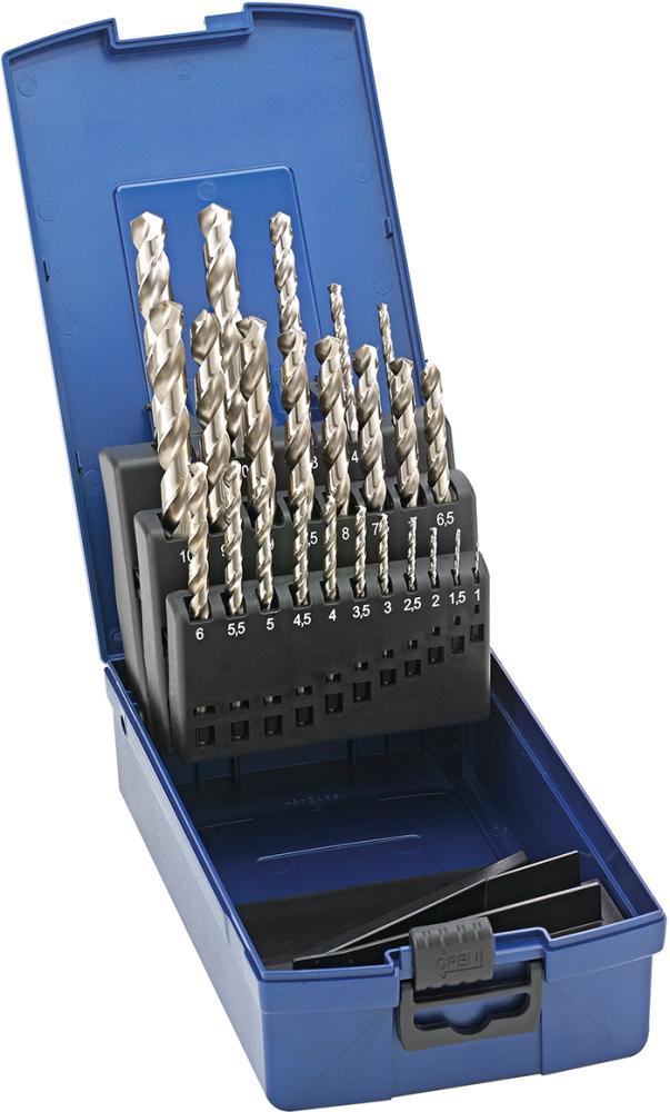 Imagen del producto Jgo broca espiral DIN338 HSSE rectificada tipo N 1-10,5mm FORTIS
