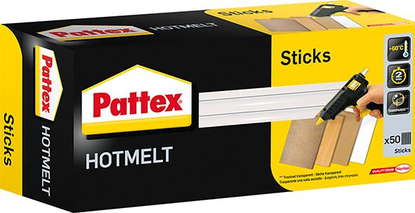 Imagen del producto Cartuchos pegamento ca- liente Pattex altamente resistente transparente paquete 1kg Henkel
