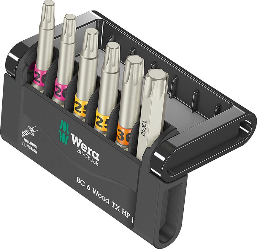 Imagen del producto Juego puntas Bit-Check 6 Wood TX HF 1 Wera