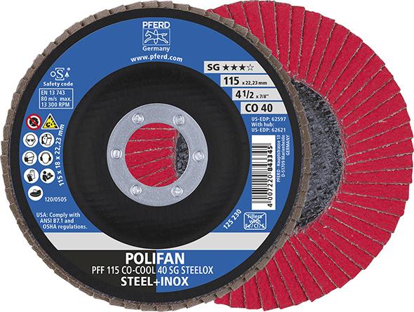 Imagen del producto Disco abrasivo de láminasSGP-COOL recto 115mm CO40Pferd