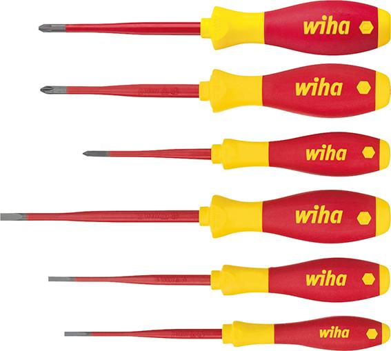 Imagen del producto Juego destornilladores VDE slim plano PH PZ/S 6 piezas Wiha